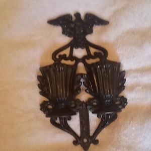 Vintage eagle/cups cast iron trivet